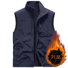 남자 기모 집업 베스트 아웃도어 운동 등산복 낚시 일상복 조끼 뉴타임즈Men's Vest
