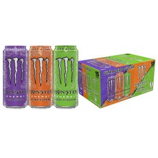 Monster 에너지 드링크 473ml 15개입 1팩 바이올렛/선라이즈/파라다이스 Monster Energy Ultra Variety, 1개