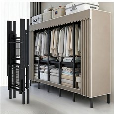 寵物開放式衣櫃，加厚鋼管結構，多層收納防塵，快速組裝多色可選, 1個