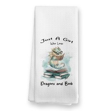 TopXmai Fantasy Purple Bookish Dragon 주방 타월 책 선물 주방 장식용 접시 티 타월 책 애호가를 위한 선물 독자를 위한 욕실 장식용 핸드 타, 04child