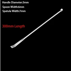 스테인레스 스틸 미니 소형 실험실 실험실 휴대용 샘플 스쿠프 국자 파우더 플랫 뒤집개 약 스푼 125mm 150, 20 1Piece 300mm