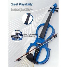 전자 바이올린 고급 전문 연주, 1개, 블랙, A01