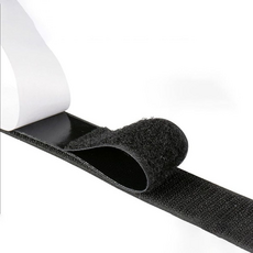 벨크로 테이프 5cm 1m 롤 찍찍이 스트립 암수형 패치 탈부착 고정밴드, 1개, 블랙