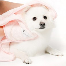 더마벳 글로브형 극세사 강아지 수건 타올 펫타올(80X40), 핑크, 1개