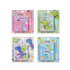 2PC 미니 만화 애니메이션 노트 볼 펜 세트 여자 선물 학교 학생 편지지 일기장, 2set random