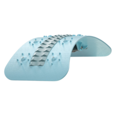 腰部伸展器 磁石按摩 弧度可調節 舒緩腰椎 姿勢矯正 健身器材, 蔚藍色【硅膠】, 1個