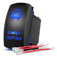 Nilight 90004B 범퍼 라이트 바 로커 스위치 LED 5핀 온오프 20A12V 10A24V 점퍼 와이어 세트, ROOF LIGHT BAR