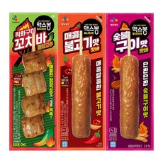 맥스봉 핫바(숯불구이+청양고추+매콤불고기), 1세트, 205g