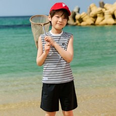 아레나 키즈 남녀공용 수영복/래시가드 아레나 키즈 스플릿 아동 A5BB1BS04BLK