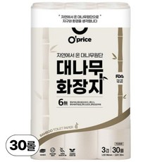 오프라이스 대나무 천연펄프 화장지 3겹, 30개입, 30m, 1개