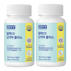 20YY 알파CD 난각막 플러스 알파 시클로 덱스트린 알파시디 고체지방컷팅 식약청 인증 HACCP, 2개, 60정