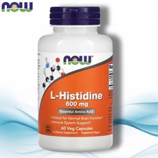 나우푸드 L 히스티딘 600mg 60 베지캡슐, 1개, 60정
