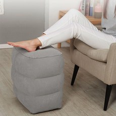 발쿠션 기내용다리받침 차량용발받침 3단 에어발쿠션_ GT6682, 네이비