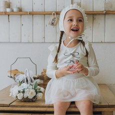 쿵스쿵스 엘리나 여아용 래쉬가드세트 원피스형 샤치마 프릴 유아 아기 수영복 UV