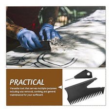 왁스 콤 서핑보드 SUP 제거 316L 스테인리스 스틸 핀 키 포함 수상 스포츠 서핑 액세서리, 03 노란색