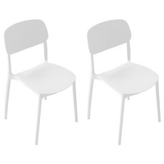 1+1 베리 체어 플라스틱의자 디자인 카페 식탁의자 (6color), 2개, 베리체어 (화이트)