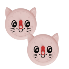 타모루 반려동물 다용도캔 실리콘 덮개, 1세트, 핑크색