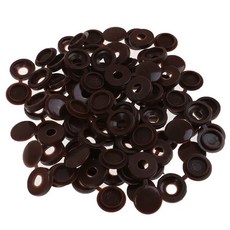 힌지 플라스틱 나사 캡 커버 접이식 스냅 보호 캡 단추 너트 볼트 고정 캡 가구 장식 하드웨어, dark brown, 100pcs, 100개