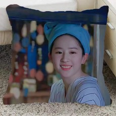 去有風的地方同款抱枕 劉亦菲 許紅豆 李現 謝之遙 靠墊 靠枕 可拆洗枕套, 1個, 8,35x35厘米（特小枕頭-雙面含芯）