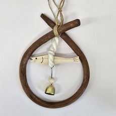 소코뚜레 액막이명태 인테리어 개업 선물, 코뚜레 대 + 풍경 행운북어