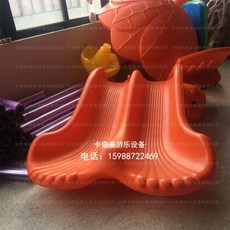 야외 플라스틱 미끄럼틀 공원 유치원 슬라이드 학교 대형, 오렌지 80 톨 스피커 더블 슬라이드