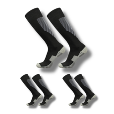 리비움 두꺼운 장목 축구 풋살 양말 3켤레 lv-9001, 블랙 3매