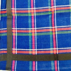 小老闆萬國商舖 日本製 輕薄純棉紳士手帕-藍格 方便衛生