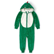 Gymboree 및 용 플리스 긴소매 지퍼 프론트 원피스 체육관 디노. L 172735