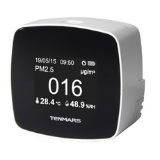 TENMARS TM-280 PM 2.5 空氣品質監測儀 測量PM2.5、溫度、濕度、時間 台灣製造 保固一年, 1個
