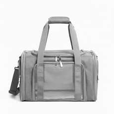 기쁨미소 반려동물 이동가방 강아지 고양이 이동장 캐리어, 1개, 그레이