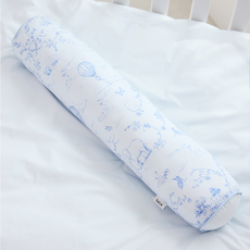 사가 몽에뜨왈 체온조절 신생아 유아 주니어 바디필로우 아기 침대가드 롱쿠션 출산선물, 베이비 블루