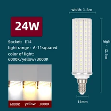 E27 LED 옥수수 전구 AC85-265V E14 조명 10W 거실 장식 홈 용품, 01 3 Colors, 01 1pcs