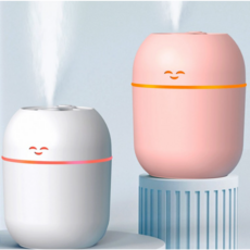 테이블 스마일 LED 가습기 개인용 탁상용 USB 가습기, 화이트, 화이트, 이미지참조, 1개