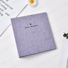 Dear Moment 拍立得相簿 棉麻紋設計, 拍立得收藏本【100格】-紫色