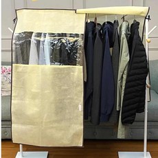 부직포 행거가리게 대 옷커버 의류먼지방지덮개 옷보관커버 옷걸이가림막 행거먼지덮개 헹거덮개 양복커버, 1개, 1매입