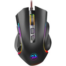 레드라곤 M602 게이밍 마우스 7200 조절 가능한 DPI를 갖춘 인체공학적 RGB 유선 9개의 프로그래머블 버튼 게이머 오피스용 소프트웨어 블랙, White