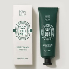 페피릴리프 유산균케어 치석제거 강아지 고양이 치약 그린애플향, 1개, 80g