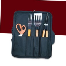 캠핑 바베큐 조리도구 세트 집게 가위 포크 뒤집개 전용가방 글램핑준비물 캠핑조리도구