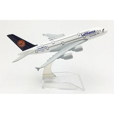 1:400 세계 모형비행기 항공기 에어버스 A380 A320 A350 외 16cm, 16_380_루프트한자항공, 1개