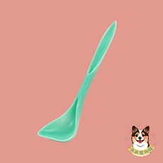 0死角罐頭專用勺 罐頭勺 罐頭湯匙 貓用品 刮勺 罐頭匙 狗用品 寵物勺 飼料勺, 綠, 1個