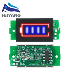 1S 2S 3S 4S 단일 3.7V 리튬 배터리 용량 표시기 모듈 4.2V 파란색 디스플레이 전기 자동차 배터리 전원 테스터 리튬 이온 전자 부품 액세서리 소스, 4S 16.8V  Blue