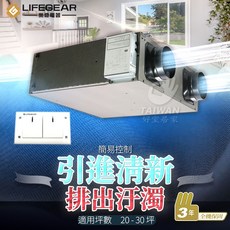 LIFEGEAR 樂奇 全熱交換器 HRV-150CS2, HRV-150CS2 (20-30坪)