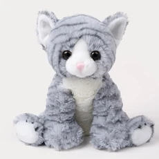 灰色虎斑貓咪毛絨玩具 柔軟舒適 安全耐用 貓咪互動玩具, 灰虎斑貓, 1個