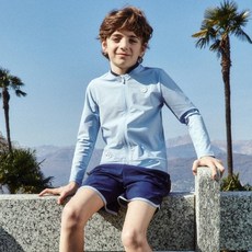 [브랜드정품]아레나 남아동 비치세트 노아 집업 래쉬가드 세트 A5BB1BS03SBL 강습수영복 휴가수영복