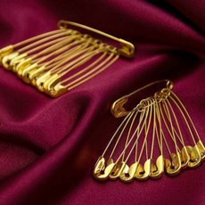 금색 은색 옷핀 세트 사이즈 3종 4종 택1 대용량 명찰 바느질 핀, 중, 1개