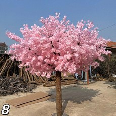 인조벚꽃 조화 나무 인조 대형 벚꽃나무 소품 조경 인조나무 인테리어 매장 가짜 술집, 라운드 2mx1.5m