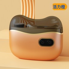 電動指甲刀 靜音磨甲器 手腳兩用 成人老人兒童通用 電池式便攜設計, 黃色+防塵蓋:如圖所示, 1個