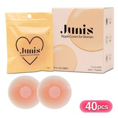 주니스 여성 실리콘 니플패치 원형, 40개