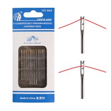 바늘귀 없는 요술바늘-윗구멍[2073] / 바늘 요술 쉬운 효도 매직 트임 원터치, 1개