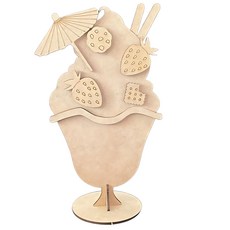 어린이미술 냉장고자석 만들기용 아이스크림 도안/ 만들기재료 아크릴물감용 DIY키트, 3개, 1번 컵아이스크림
